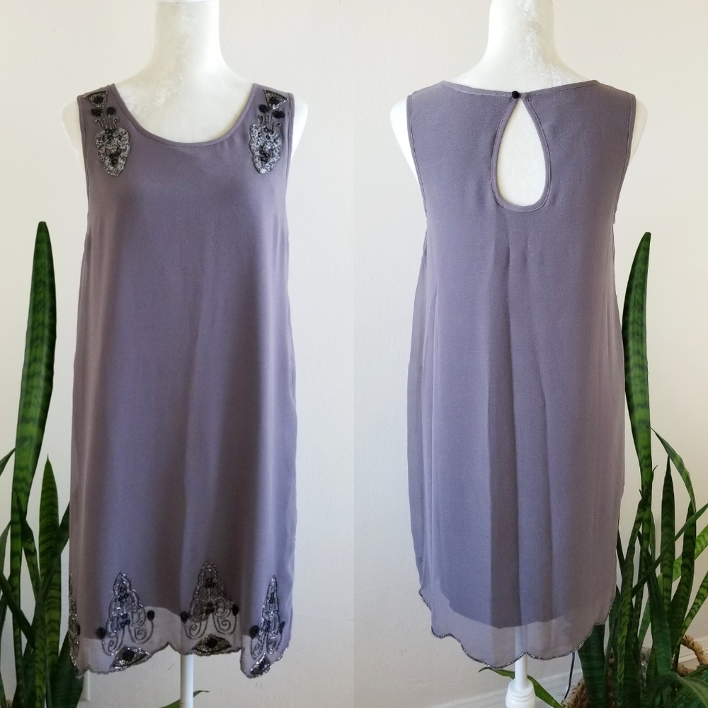 LC Lauren Conrad Beaded Shift Dress